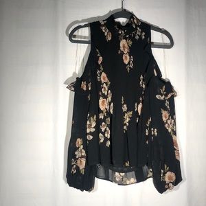 Astr - Floral Top, High Neck